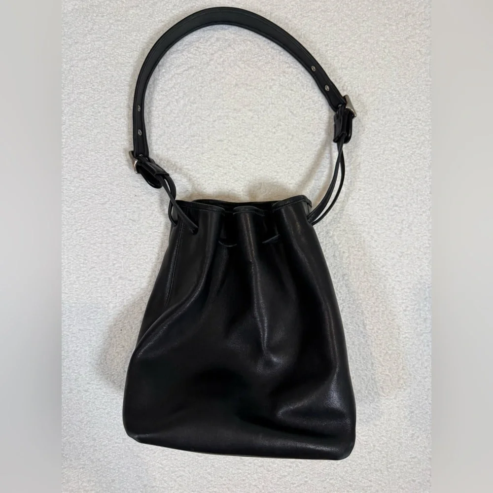 Genuine Coach Vintage USA Legacy Drawstring Leather Hobo Bag 9165 Black Leather